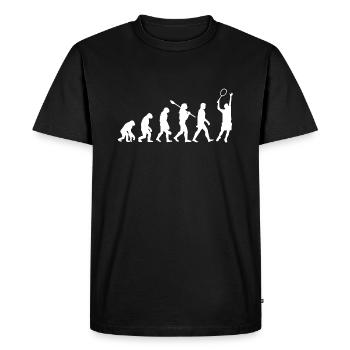Evolution of tennis - Men's Premium Organic T-Shirt - black - Front - Nico (187cm)