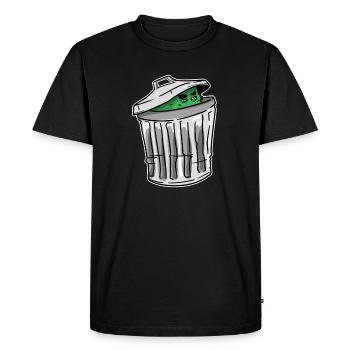 Drôle de dessin animé dessin animé ordures monster cookies - T-shirt Premium bio Homme - noir - Devant - Nico (187cm)