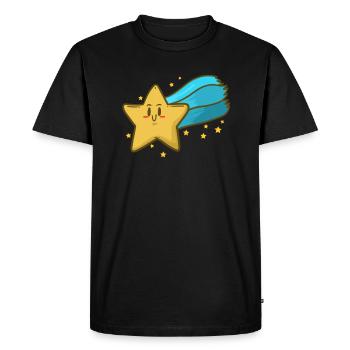 Star Sky Clouds Night Moon Sparkle Chilling idea - Men's Premium Organic T-Shirt - black - Front - Nico (187cm)