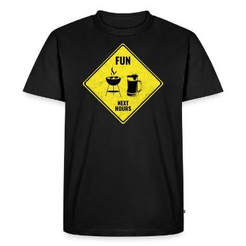 Barbecue Fun Roadsign - T-shirt Premium bio Homme - noir - Devant - Nico (187cm)