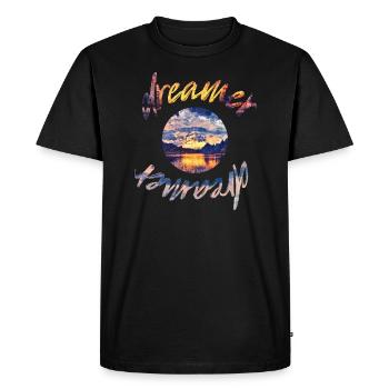 Rêveur - T-shirt Premium bio Homme - noir - Devant - Nico (187cm)