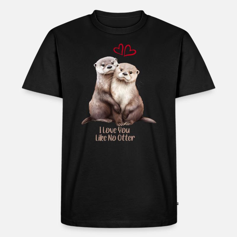 Otterliebe - Männer Premium Bio T-Shirt - Schwarz