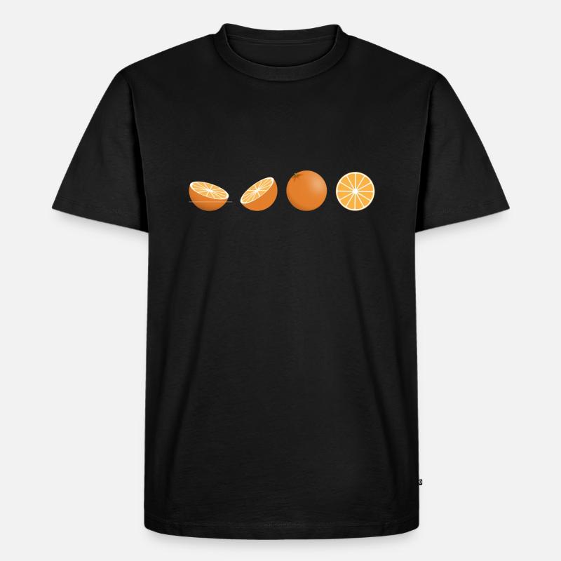 Die Orangen - Männer Premium Bio T-Shirt - Schwarz