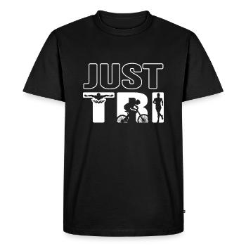 Triathlète Triathlon « natation-vélo-course » TRI - T-shirt Premium bio Homme - noir - Devant - Nico (187cm)