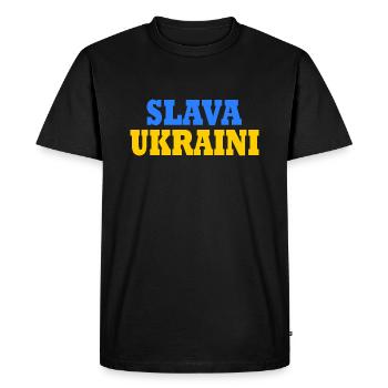 Slava ukraini - T-shirt Premium bio Homme - noir - Devant - Nico (187cm)
