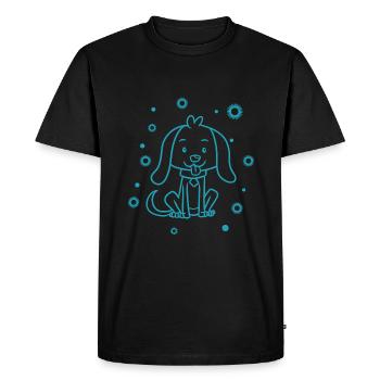 small cuddly dog - Men's Premium Organic T-Shirt - black - Front - Nico (187cm)