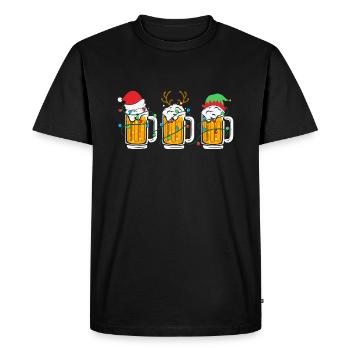 Christmas beers - Men's Premium Organic T-Shirt - black - Front - Nico (187cm)