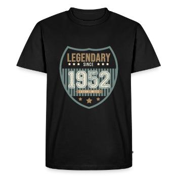 anniversary 1952 legendary 70 years - Men's Premium Organic T-Shirt - black - Front - Nico (187cm)