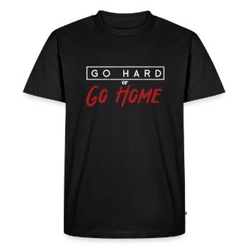 Go Hard or Go Home - Men's Premium Organic T-Shirt - black - Front - Nico (187cm)