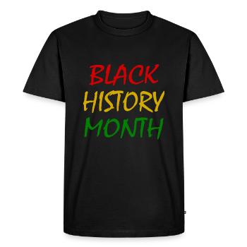 Black history month - T-shirt Premium bio Homme - noir - Devant - Nico (187cm)