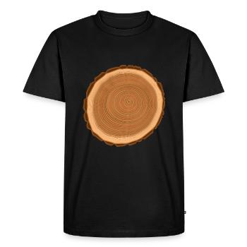 Bois - T-shirt Premium bio Homme - noir - Devant - Nico (187cm)