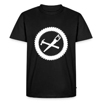 Carpenter Zimmermann Circular Saw - Men's Premium Organic T-Shirt - black - Front - Nico (187cm)