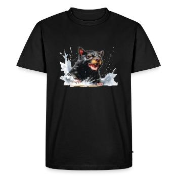 Diable de Tasmanie dans l’eau - T-shirt Premium bio Homme - noir - Devant - Nico (187cm)