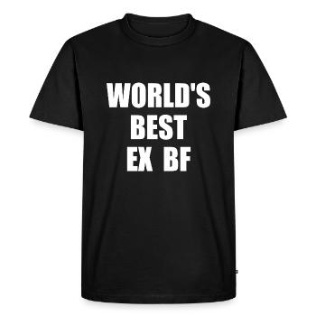 worlds best ex bf - T-shirt Premium bio Homme - noir - Devant - Nico (187cm)
