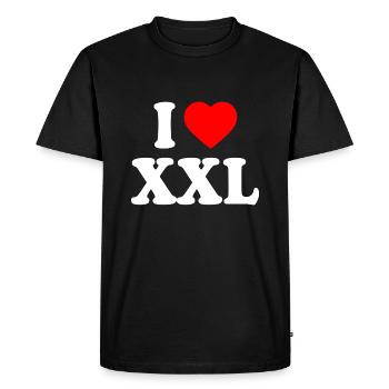 I love xxl - T-shirt Premium bio Homme - noir - Devant - Nico (187cm)