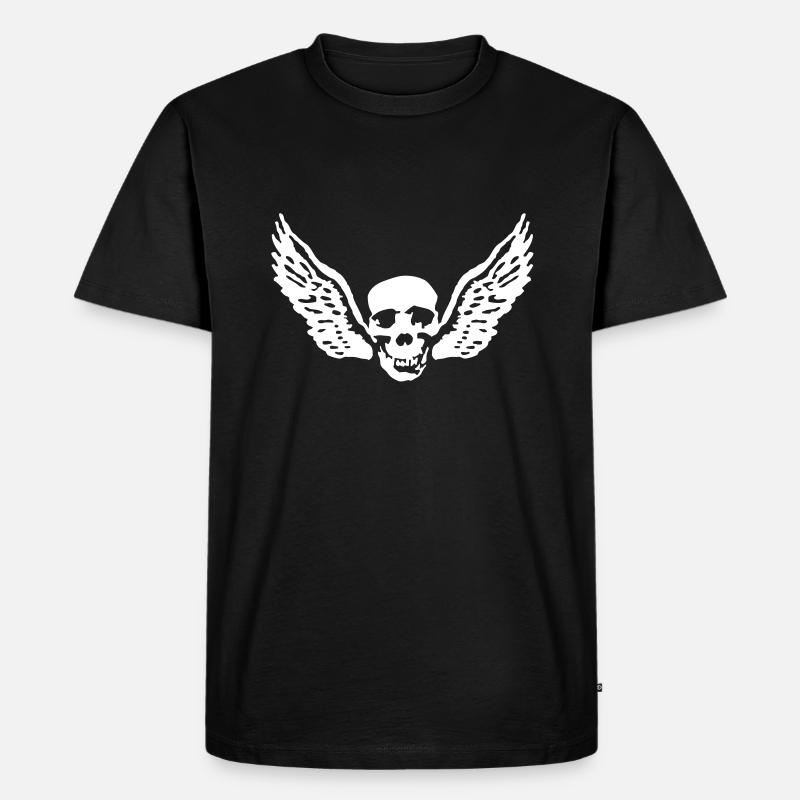 wingskull_092011_c_1c - Männer Premium Bio T-Shirt - Schwarz