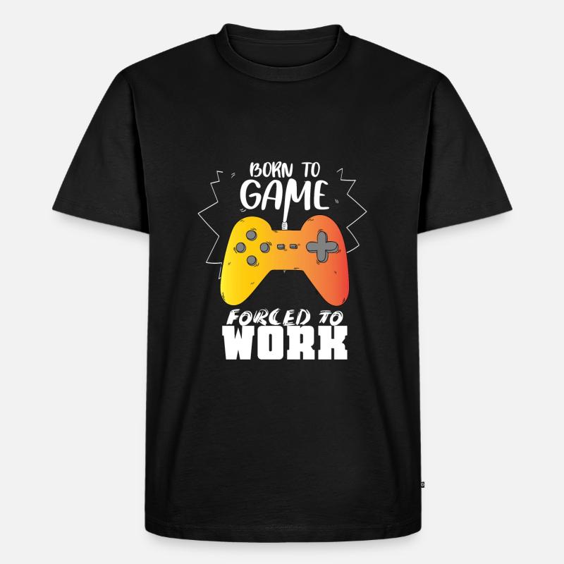 Gaming Nerd Geek Geschenkidee - Männer Premium Bio T-Shirt - Schwarz