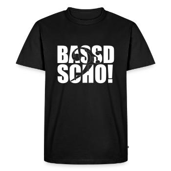 BASSD SCHO BASS PLAYER Bassist Gift Saying - Men's Premium Organic T-Shirt - black - Front - Nico (187cm)