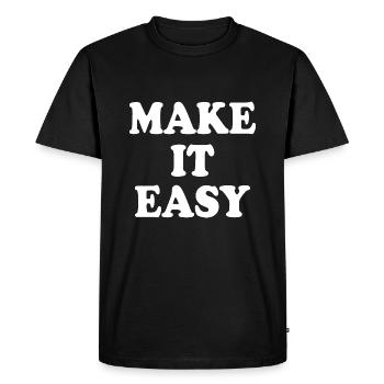 Make it easy - Men's Premium Organic T-Shirt - black - Front - Nico (187cm)