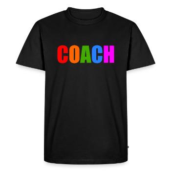 Coach - Men's Premium Organic T-Shirt - black - Front - Nico (187cm)