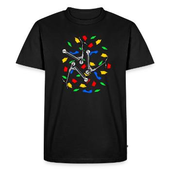 Stunt Scooter Trick Roller Tretroller Skatepark - Men's Premium Organic T-Shirt - black - Front - Nico (187cm)
