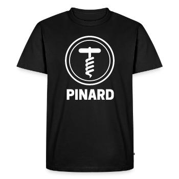 Pinard Tire-Bouchon Cercle Vin - T-shirt Premium bio Homme - noir - Devant - Nico (187cm)