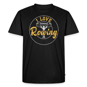 J’adore l’aviron - Salle de gym - T-shirt Premium bio Homme - noir - Devant - Nico (187cm)