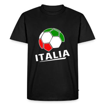 Italy Football Italy - Men's Premium Organic T-Shirt - black - Front - Nico (187cm)