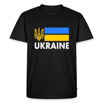 Ukraine - Men's Premium Organic T-Shirt - black - Front - Nico (187cm)