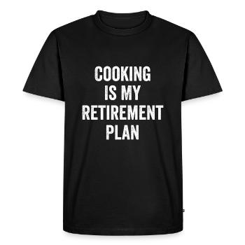La cuisine est mon plan de retraite Vintage - T-shirt Premium bio Homme - noir - Devant - Nico (187cm)