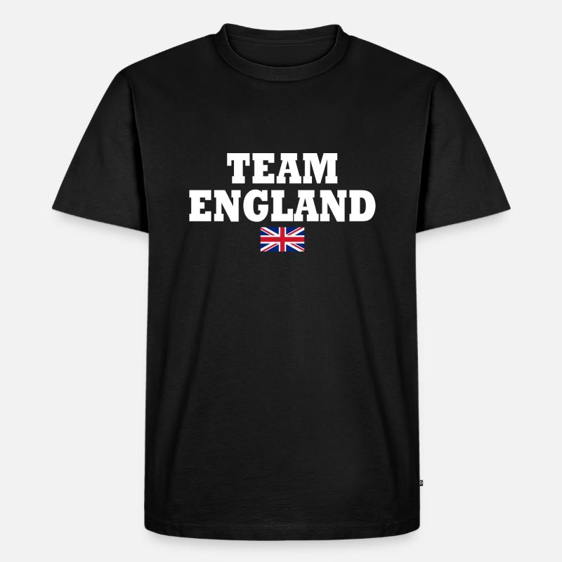 Team england - Männer Premium Bio T-Shirt - Schwarz