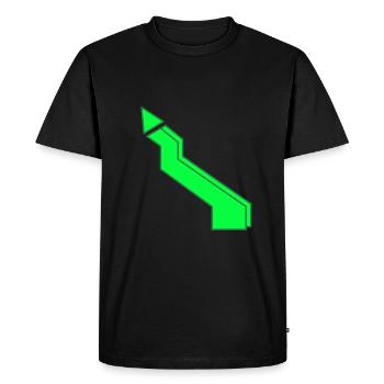 Flash green - Men's Premium Organic T-Shirt - black - Front - Nico (187cm)