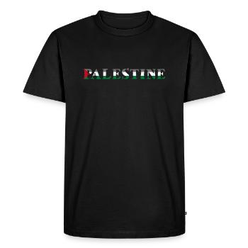 Palestine Paix Bande de Gaza Drapeau Moyen Orient - T-shirt Premium bio Homme - noir - Devant - Nico (187cm)