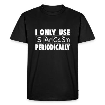 JE N’UTILISE QUE PÉRIODIQUEMENT - T-shirt Premium bio Homme - noir - Devant - Nico (187cm)