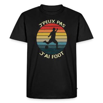 Cadeau Je Peux Pas J'Ai Foot Humour Footballeur - T-shirt Premium bio Homme - noir - Devant - Nico (187cm)