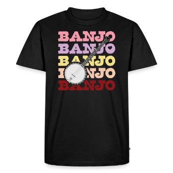 Banjo Candy Colours avec Bluegrass Resonator Banjo - T-shirt Premium bio Homme - noir - Devant - Nico (187cm)