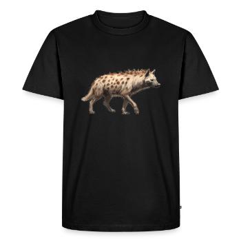 HYÈNE - T-shirt Premium bio Homme - noir - Devant - Nico (187cm)