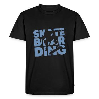 Skateboard Skateboarder - T-shirt Premium bio Homme - noir - Devant - Nico (187cm)