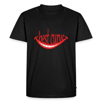 Sourire - T-shirt Premium bio Homme - noir - Devant - Nico (187cm)