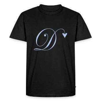 Monogram D Heart Vine - Men's Premium Organic T-Shirt - black - Front - Nico (187cm)
