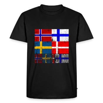 United Kingdom of Scandinavia - T-shirt Premium bio Homme - noir - Devant - Nico (187cm)