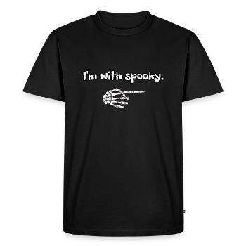 I'm with spooky. I'm scary with it. - Men's Premium Organic T-Shirt - black - Front - Nico (187cm)