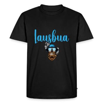 Costumes traditionnels Lausbua Lausbub Lederhosen - T-shirt Premium bio Homme - noir - Devant - Nico (187cm)