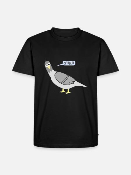 City pigeons GURU - Men's Premium Organic T-Shirt - black