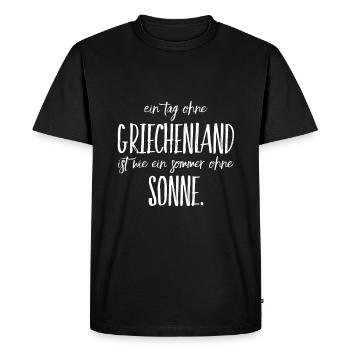 Drôle de dicton grec Grèce cadeau - T-shirt Premium bio Homme - noir - Devant - Nico (187cm)