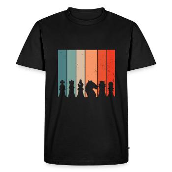 Jeu d’échecs jeu d’échecs cadeau - T-shirt Premium bio Homme - noir - Devant - Nico (187cm)