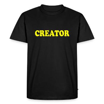 Creator - Men's Premium Organic T-Shirt - black - Front - Nico (187cm)