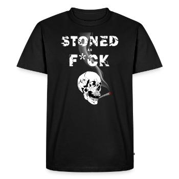 stoned weed cannabis weed marihuana THC Gras 420 - T-shirt Premium bio Homme - noir - Devant - Nico (187cm)