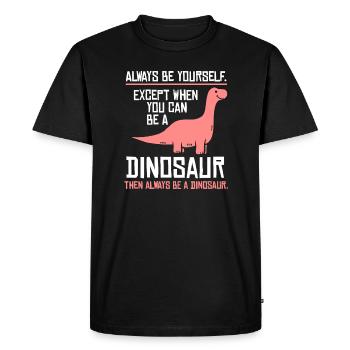 toujours être un dinosaure cadeau végétarien dino - T-shirt Premium bio Homme - noir - Devant - Nico (187cm)