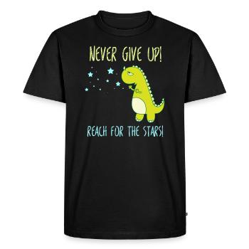 abandonner cadeau étoiles étoiles mortes dino - T-shirt Premium bio Homme - noir - Devant - Nico (187cm)